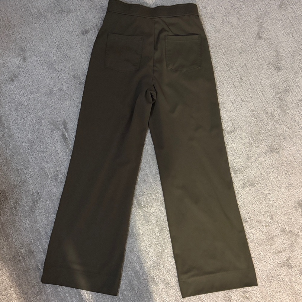 HALARA Olive High-Waisted Trousers with Elastic Waistband - Picture 6 of 6